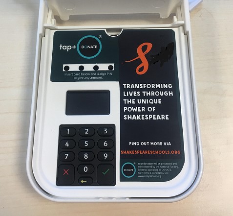 Shakespeare Schools Foundation: Contactless Giving at Comedy Night